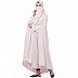Free size jilbab with nose piece- Light pink
